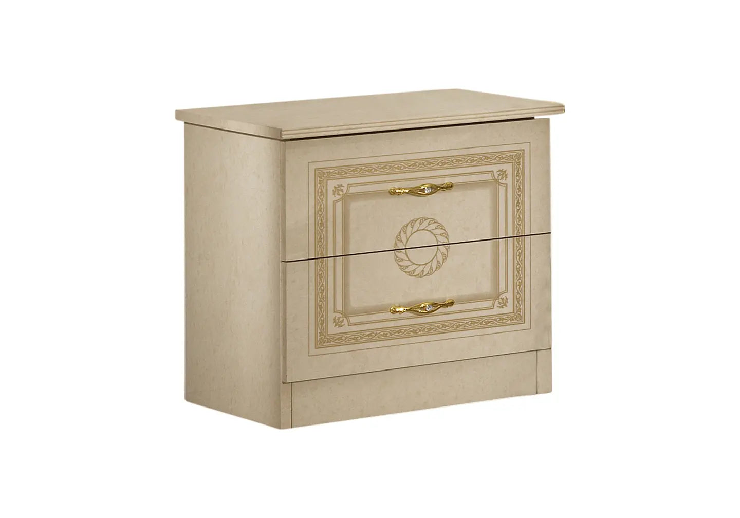 Chambre complète capitonnée laquée beige LOIS Made in Italy