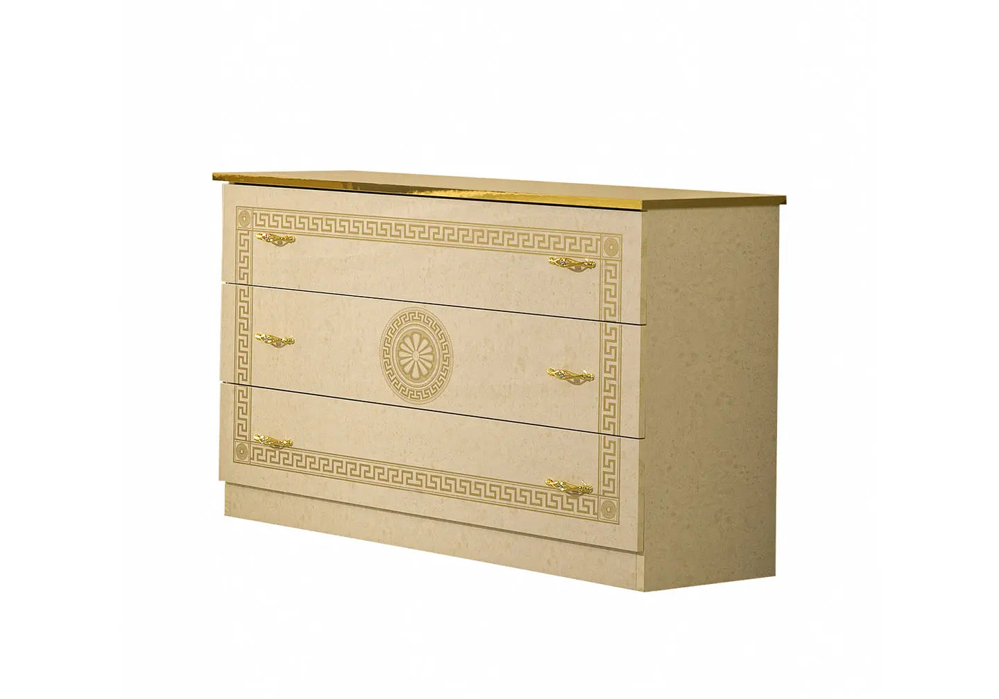 Chambre complète capitonnée laquée beige or ROBBY Made in Italy