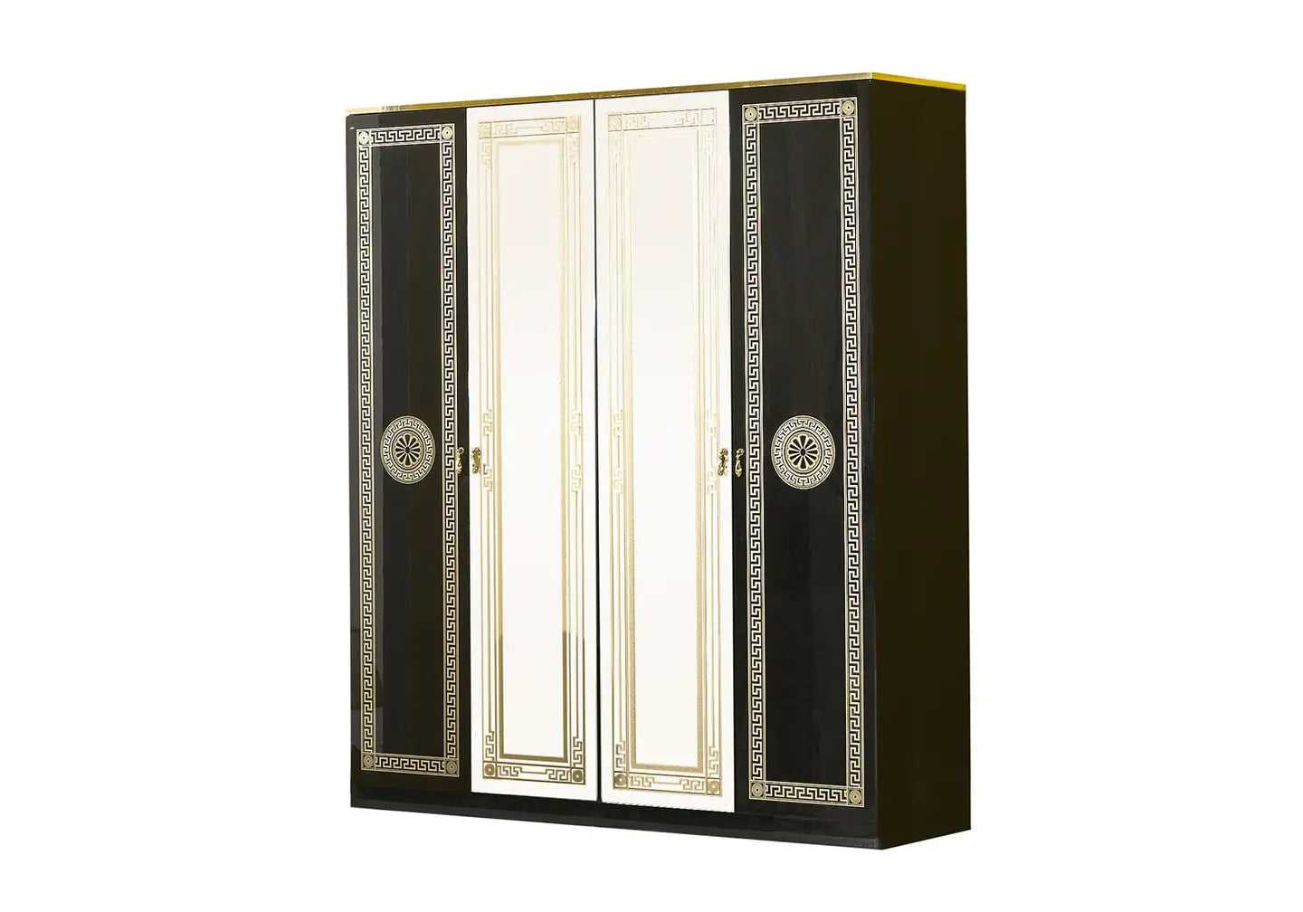 Chambre complète capitonnée laquée noir or ROBBY Made in Italy