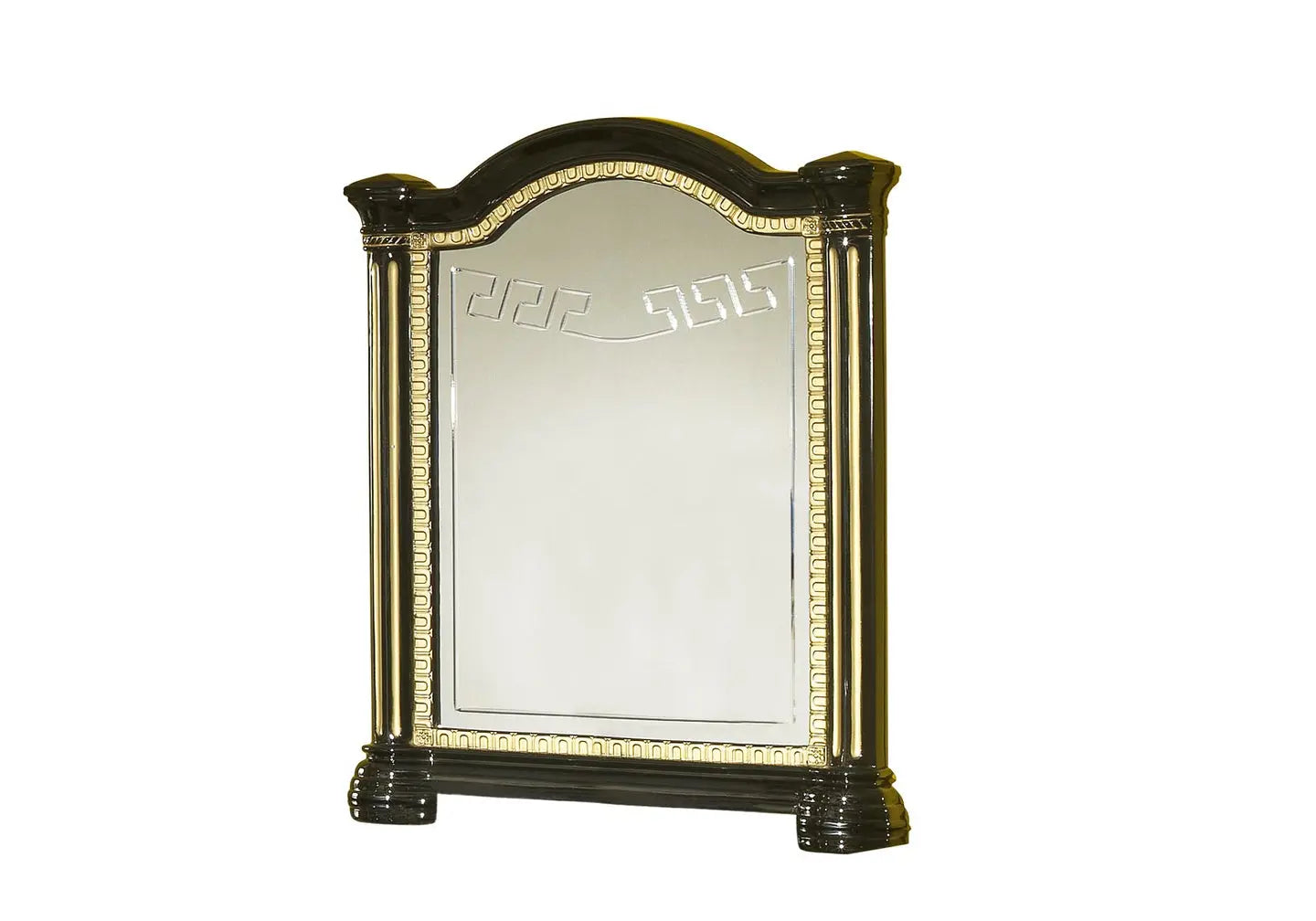 Chambre complète capitonnée laquée noir or ROBBY Made in Italy