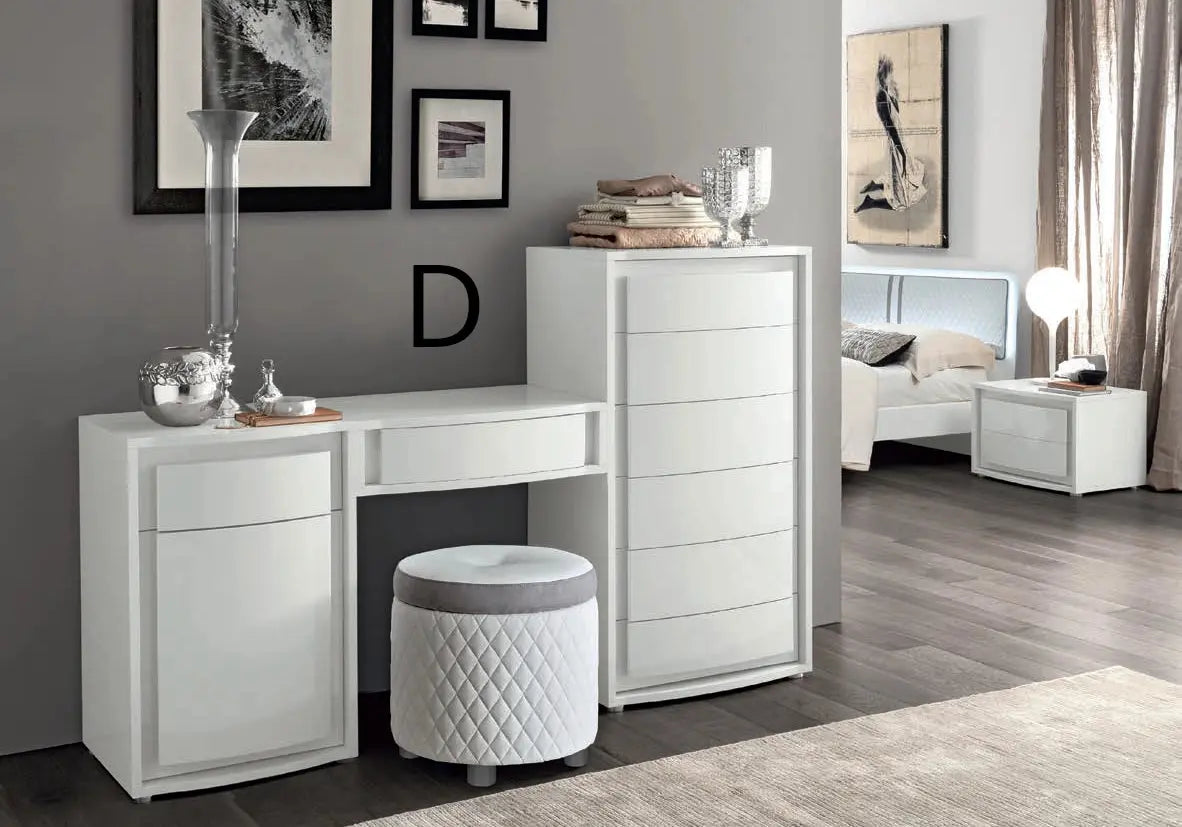 Chambre complète laqué blanc ISAAC CG Italy
