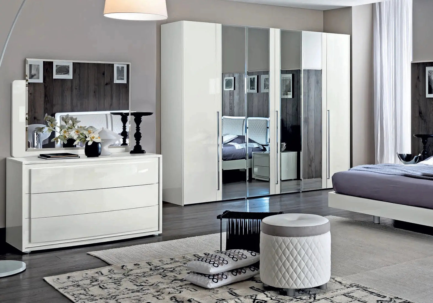 Chambre complète laqué blanc ISAAC CG Italy