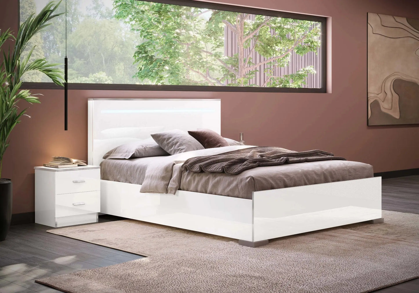 Chambre complète laqué blanc NEOMI Italian TL