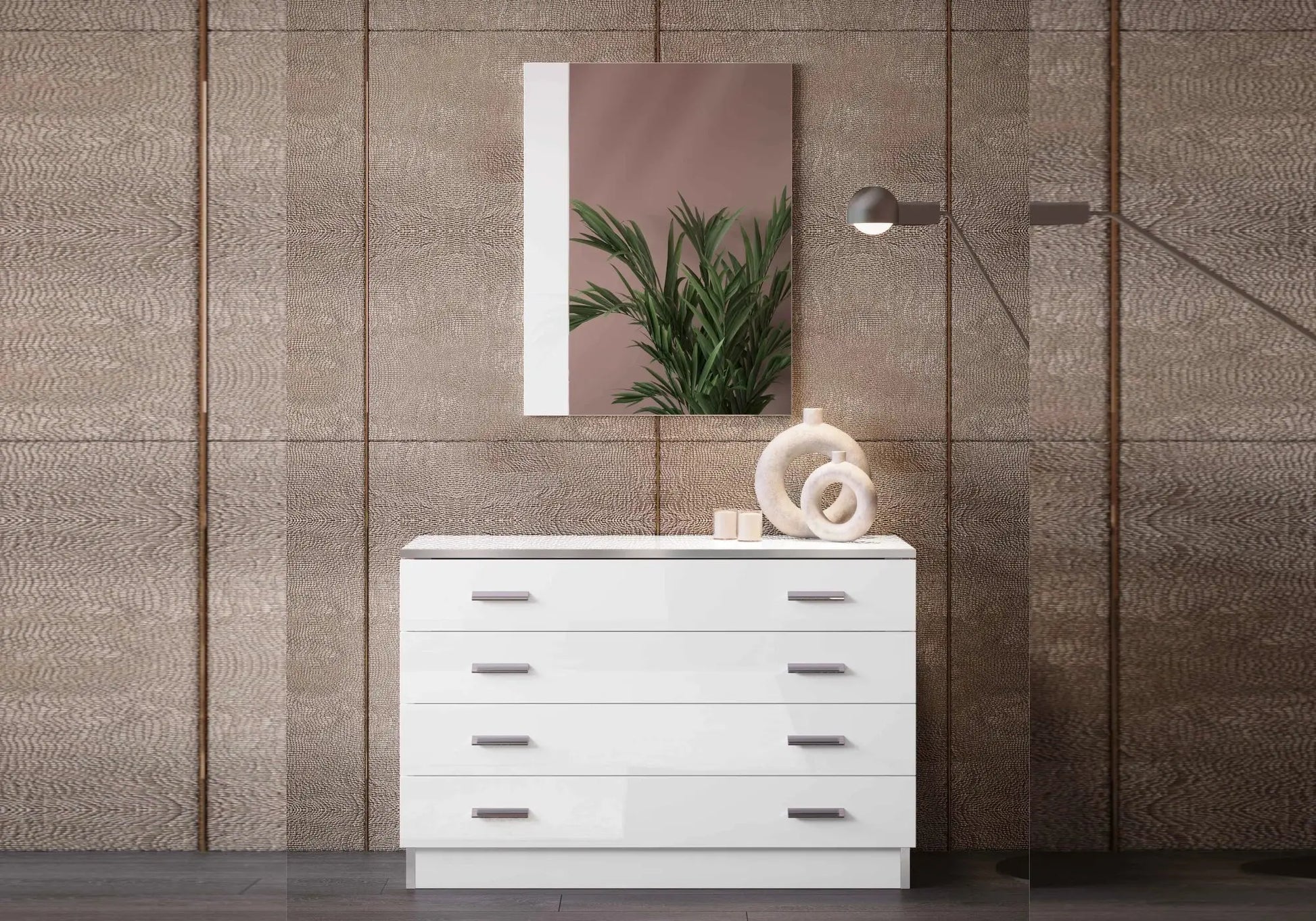 Chambre complète laqué blanc NEOMI Italian TL