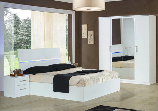 Chambre complète laquée blanc LUIS Made in Italy