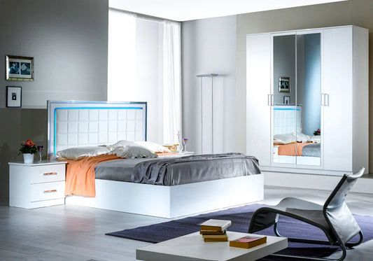 Chambre complète laquée blanc OSSY Made in Italy