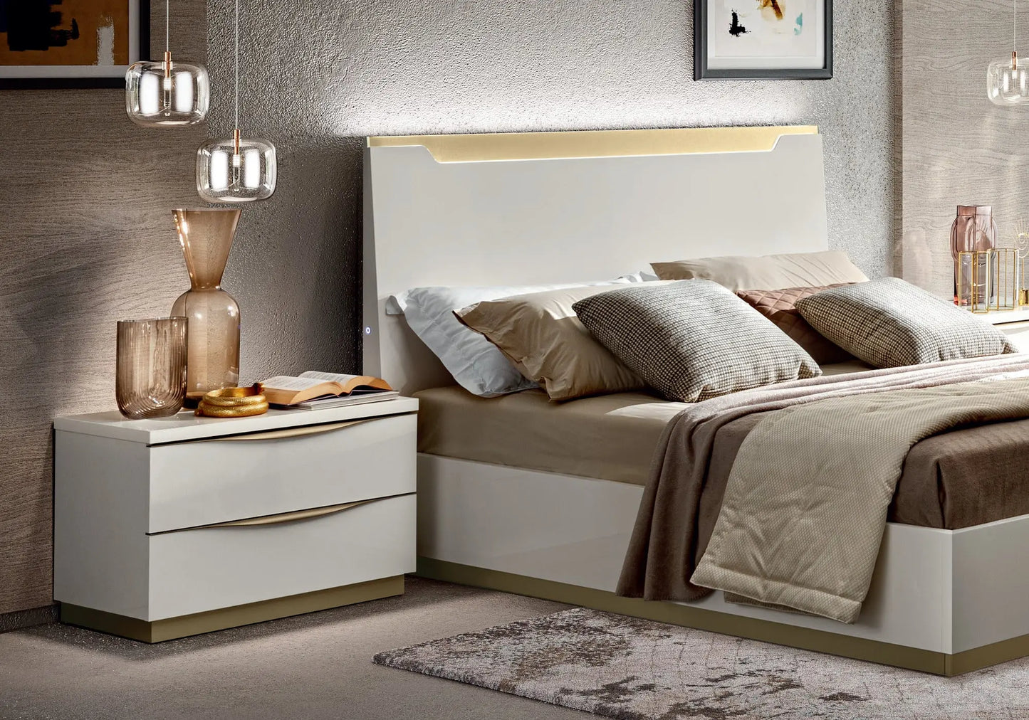 Chambre complète laquée blanc XENA CG Italy