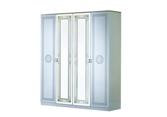 Chambre complète laquée blanc argent ROBBY Made in Italy