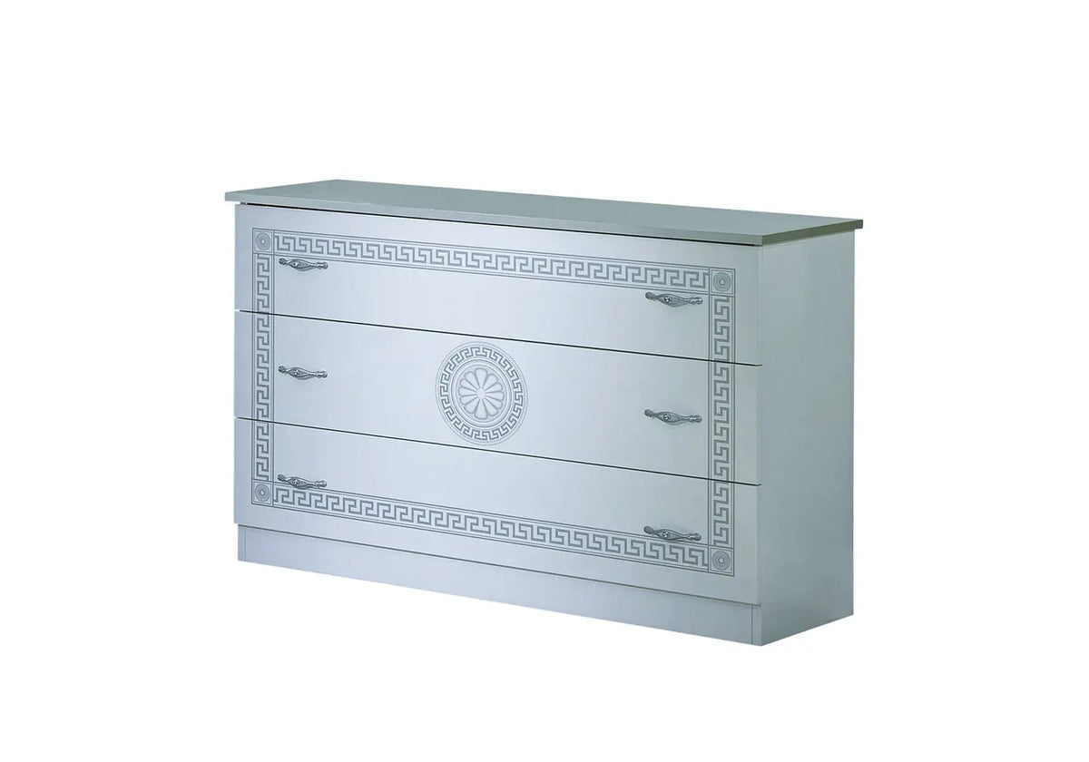 Chambre complète laquée blanc argent ROBBY Made in Italy