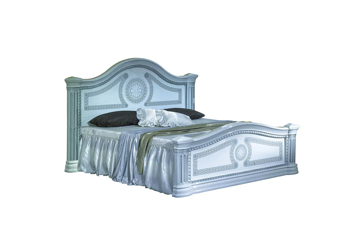 Chambre complète laquée blanc argent ROBBY Made in Italy