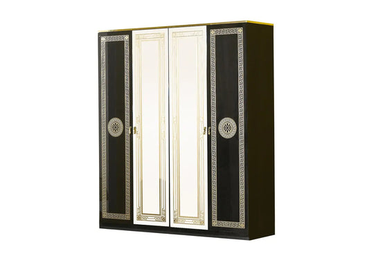 Chambre complète laquée noir or ROBBY Made in Italy