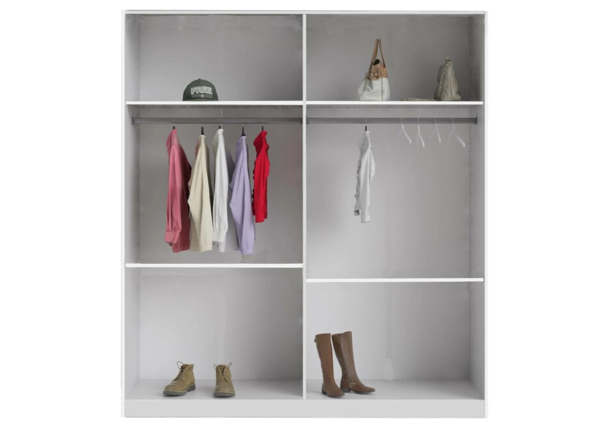 Chambre complète marbre gris doré LED – AMIRA