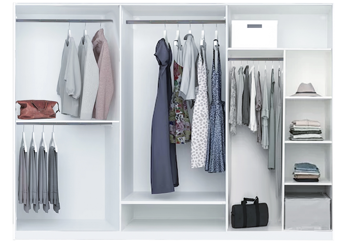 Chambre complète marbre gris doré LED – AMIRA