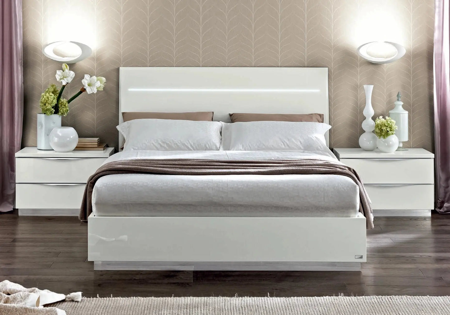 Chambre complète modern blanc MELY - DEKOFLIX