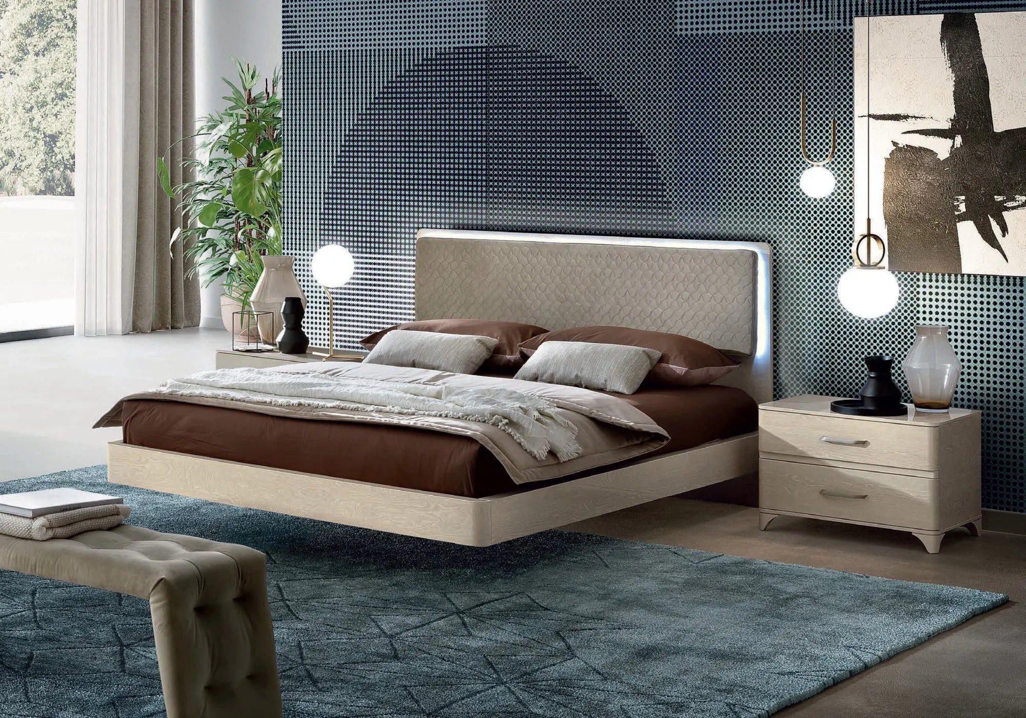 Chambre Complète Modern Sable LOLY : Élégance et Confort – DEKOFLIX