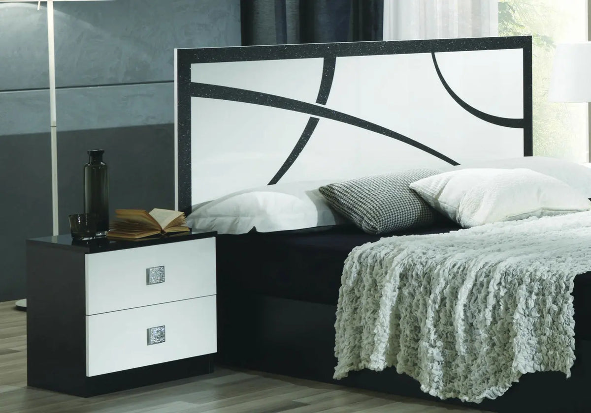 Chambre complète noir blanc MILANO Italian TL