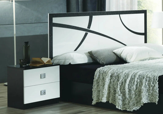 Chambre complète noir blanc MILANO Italian TL