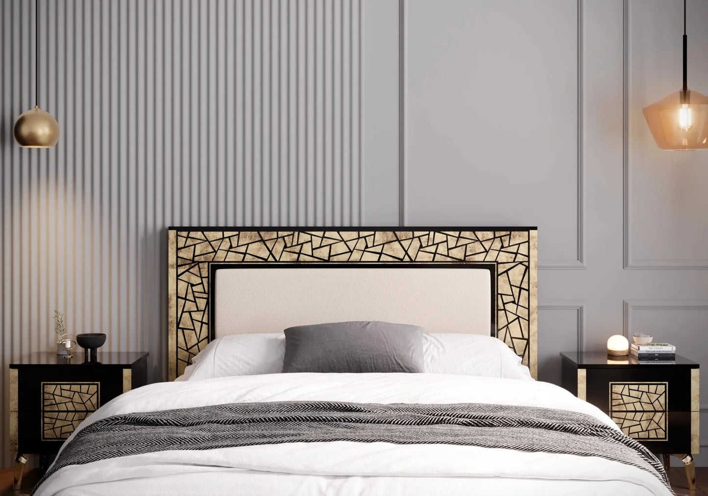 Chambre complète noir doré STELLA Italian TL