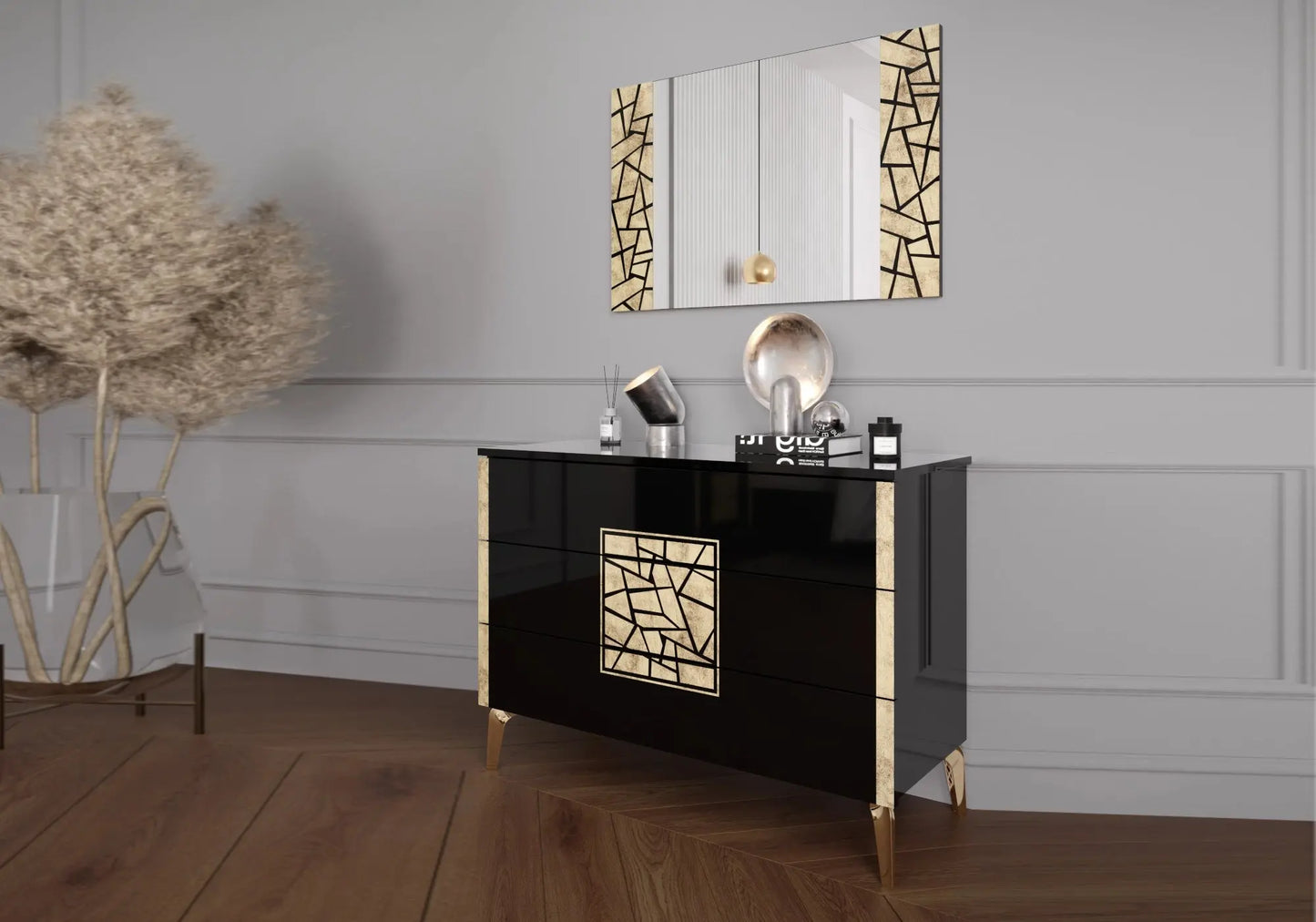 Chambre complète noir doré STELLA Italian TL