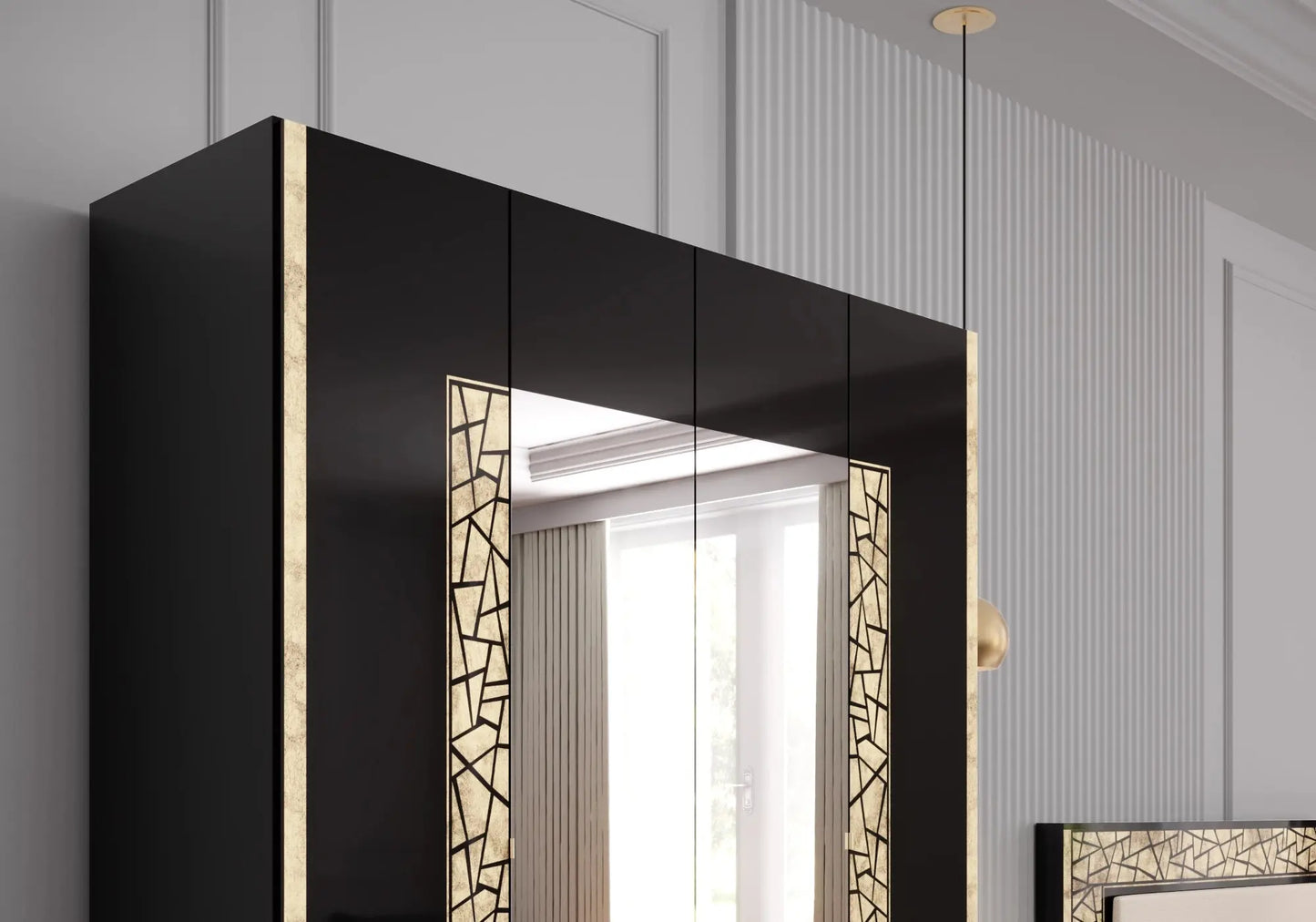 Chambre complète noir doré STELLA Italian TL