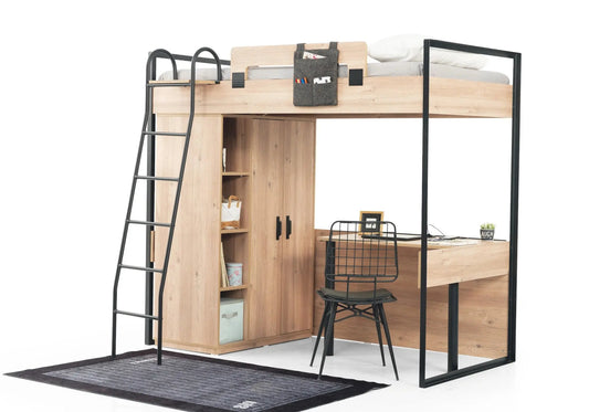 Chambre jeune modulaire chêne SMART kelekci.com