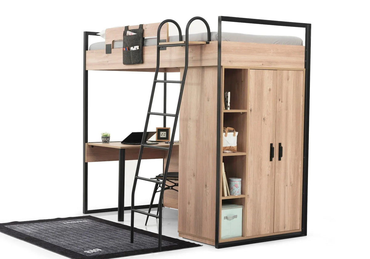 Chambre jeune modulaire chêne SMART kelekci.com