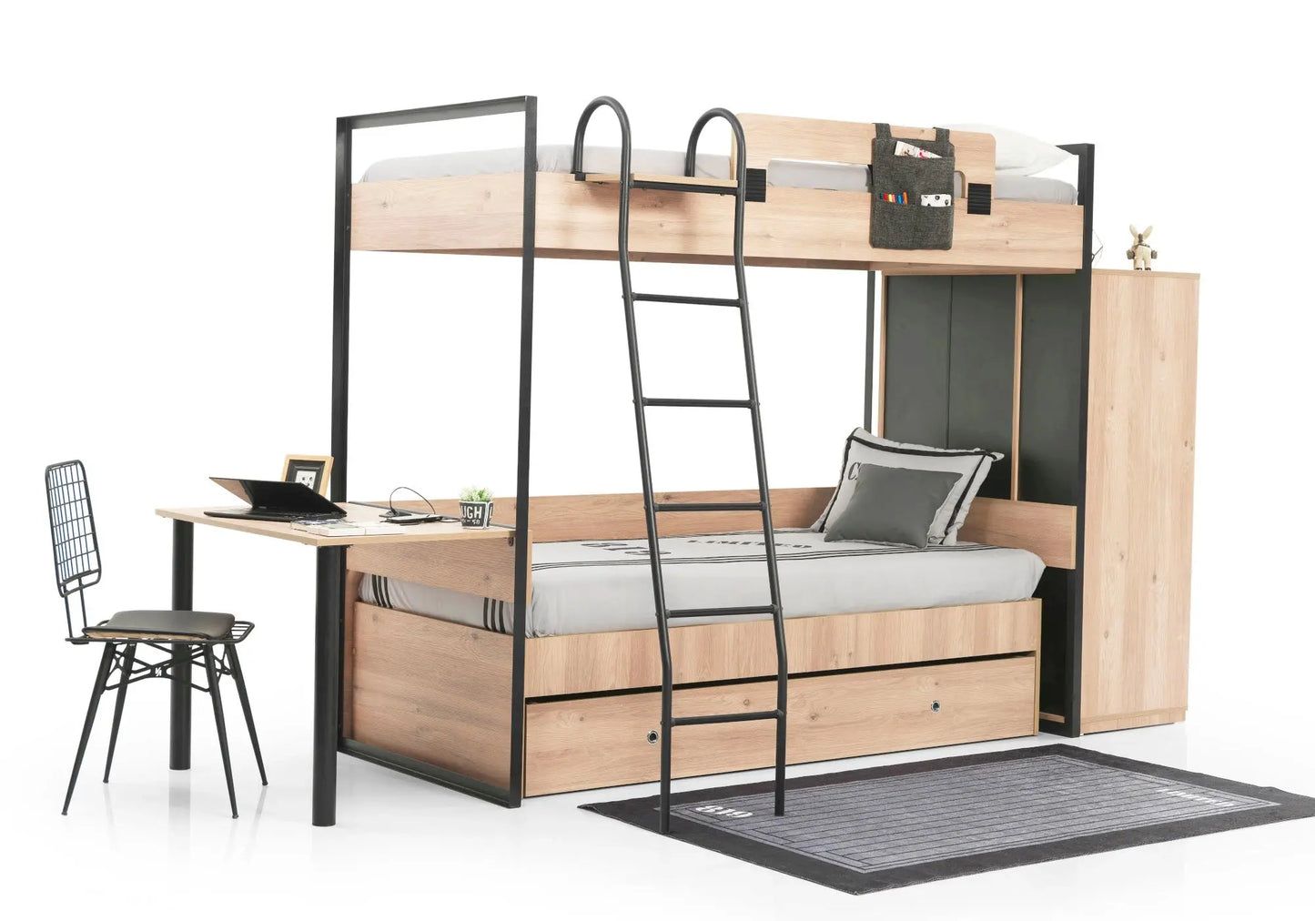 Chambre jeune modulaire et moderne chêne SMART kelekci.com
