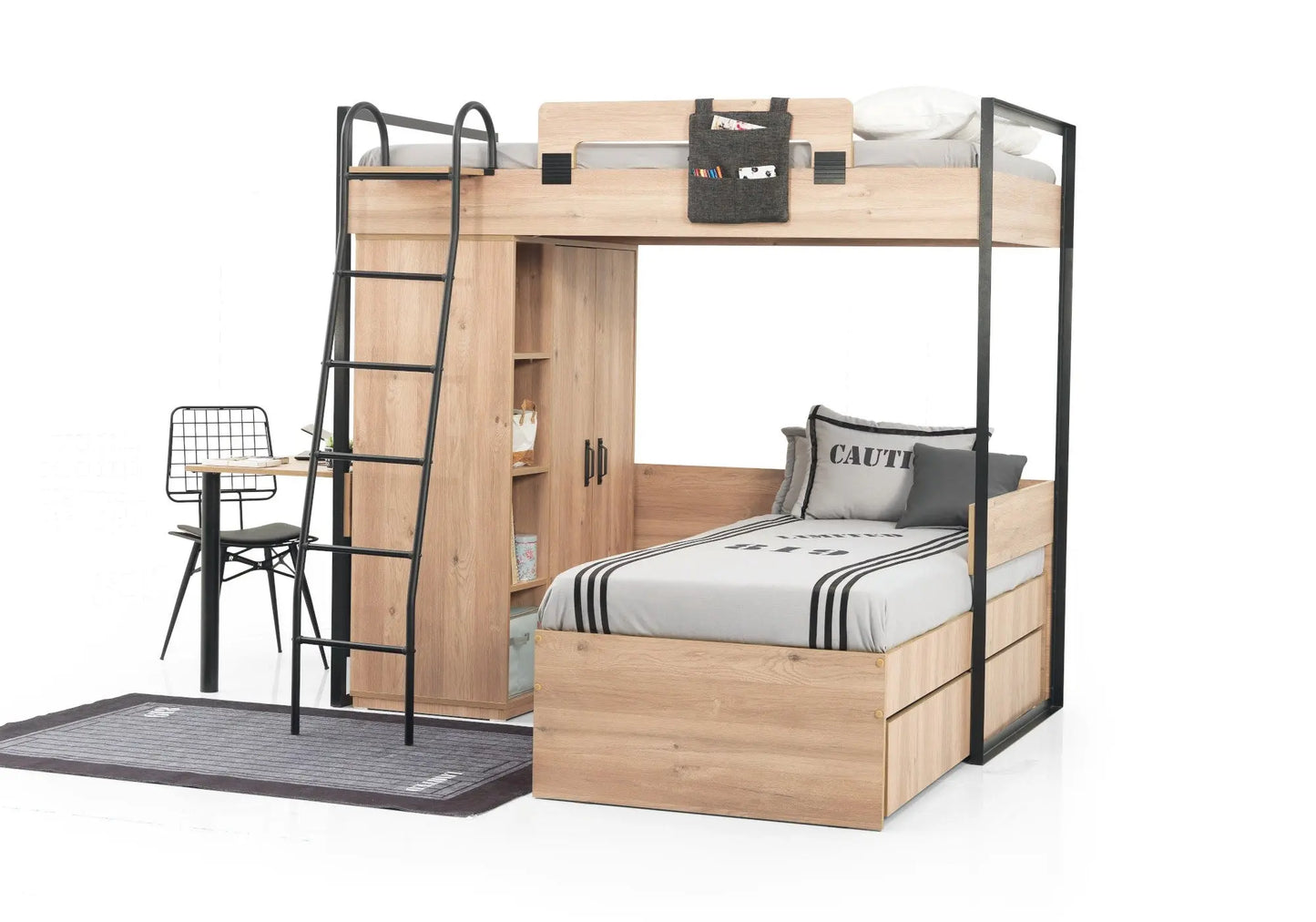 Chambre jeune modulaire et moderne chêne SMART kelekci.com