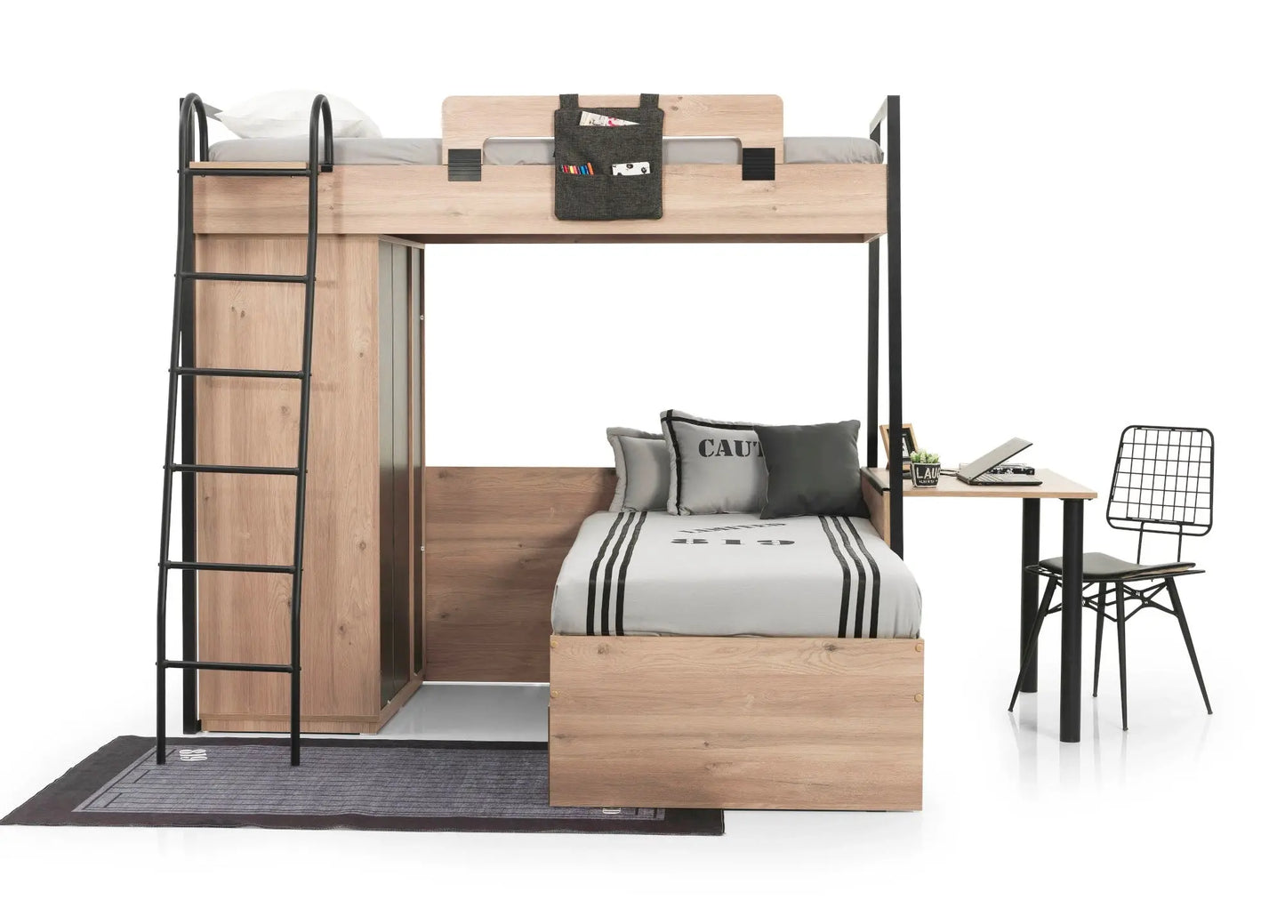 Chambre jeune modulaire et moderne chêne SMART kelekci.com