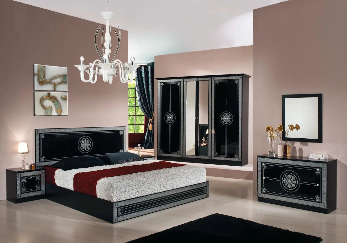 Chambre versace pas cher noir LUNA Italian TL