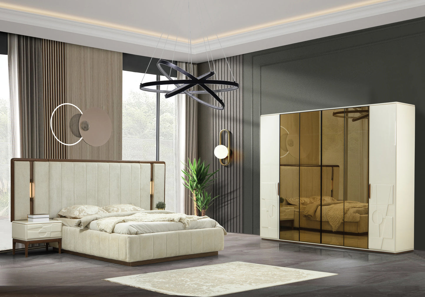 Chambre à Coucher Complète Design Turc Moderne – INCI - DEKOFLIX