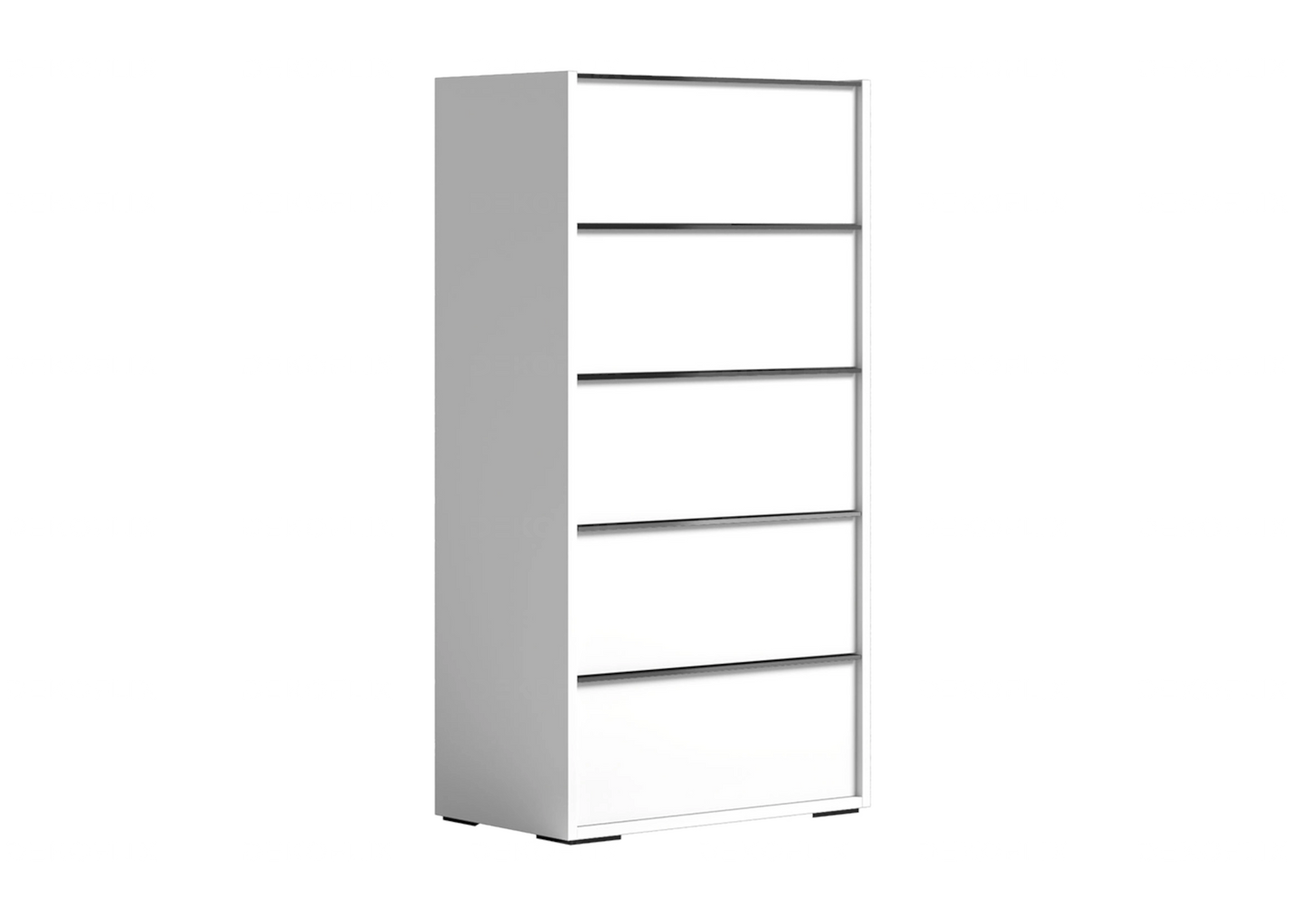 Chiffonnier Blanc Laqué Moderne – Modèle Luna - Made in Italy - DEKOFLIX