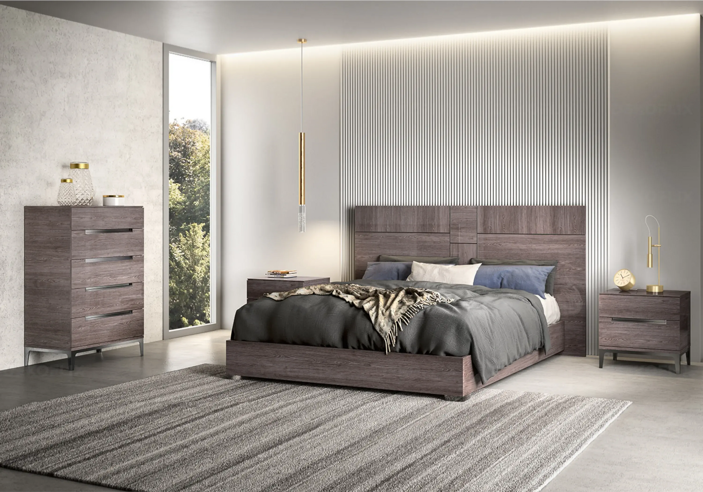 Chiffonnier Design Italien Chambre – Viola en Orme Status