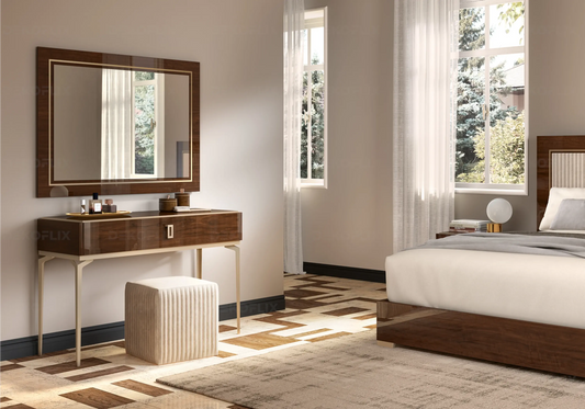 Coiffeuse Bois Noyer Raffinée – Collection Eva DEKOFLIX