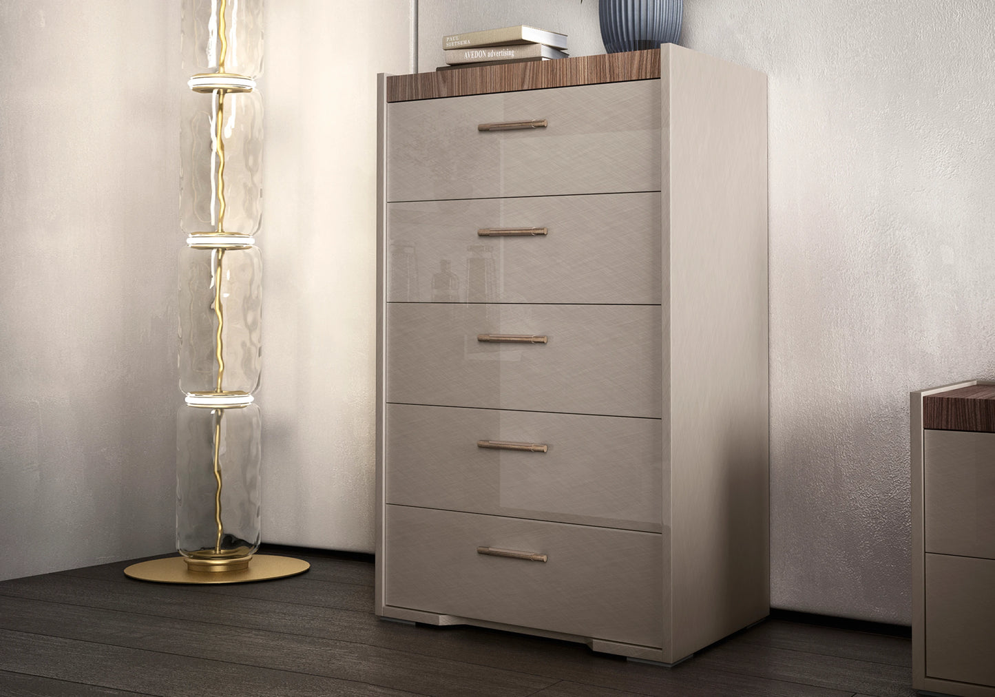 Chiffonnier Bois Corde Design 5 Tiroirs – Modèle Nora