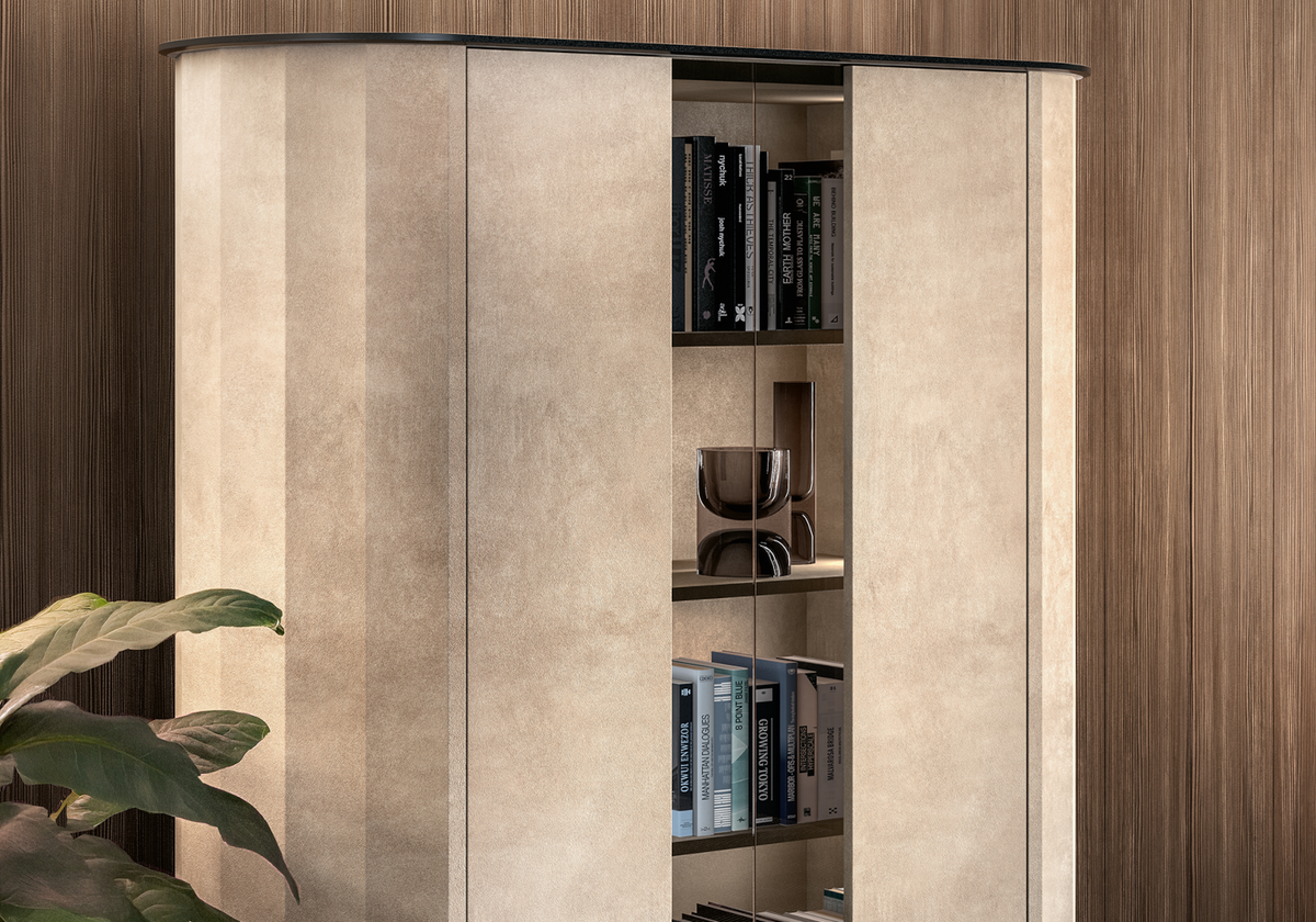 Vitrine design italien effet pierre – Dune