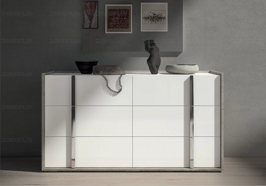 Commode Moderne Chambre Treviso, Design Italien Élégant Status