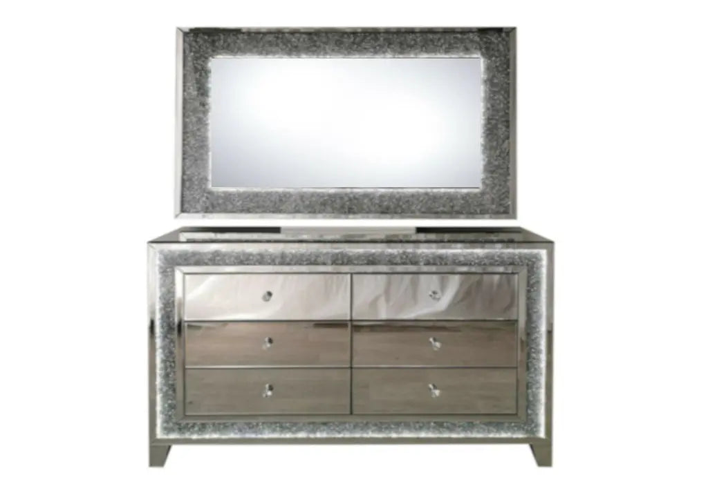 Commode coiffeuse miroir cristaux led AVA New Design