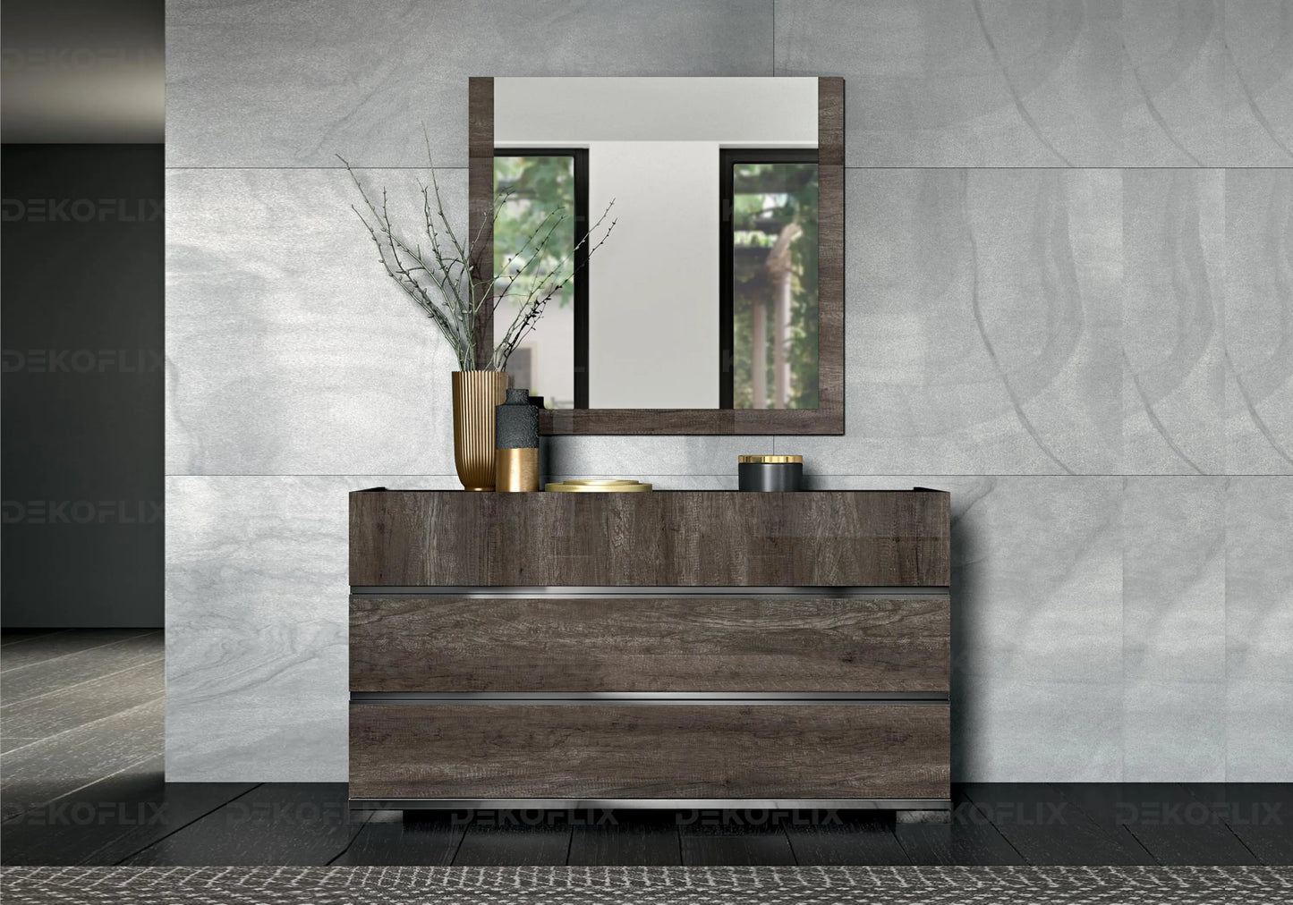 Dea - Miroir de Chambre Design - Élégance et Lumière - Italy