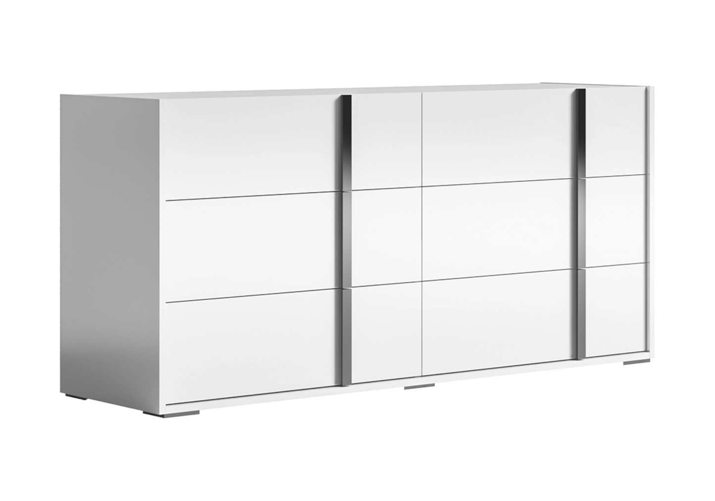 Bianca White – Commode Double 6 Tiroirs - Élégance et Fonctionnalité - DEKOFLIX