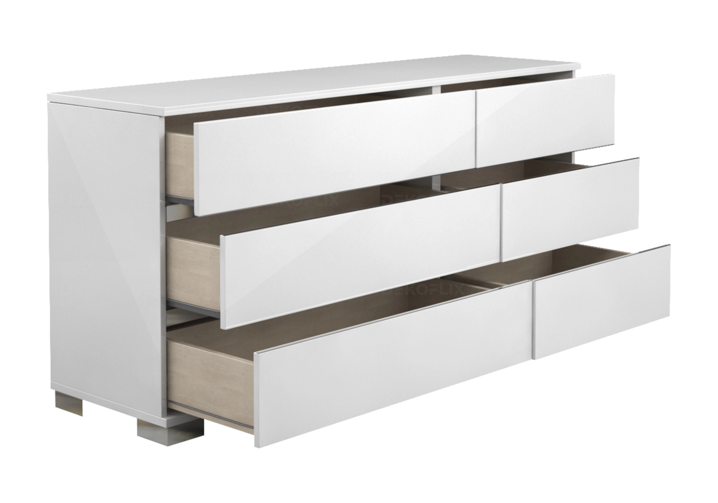 Dream Blanc – Commode Double 6 Tiroirs - Élégance et Fonctionnalité