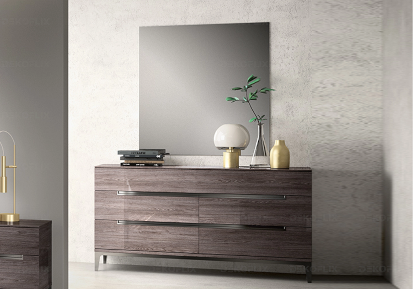 Commode 5 tiroirs finition orme laqué design italien - Viola