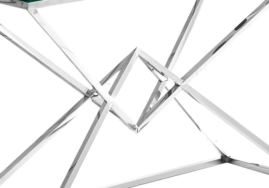 Console argentée marbre beige LUXOR New Design