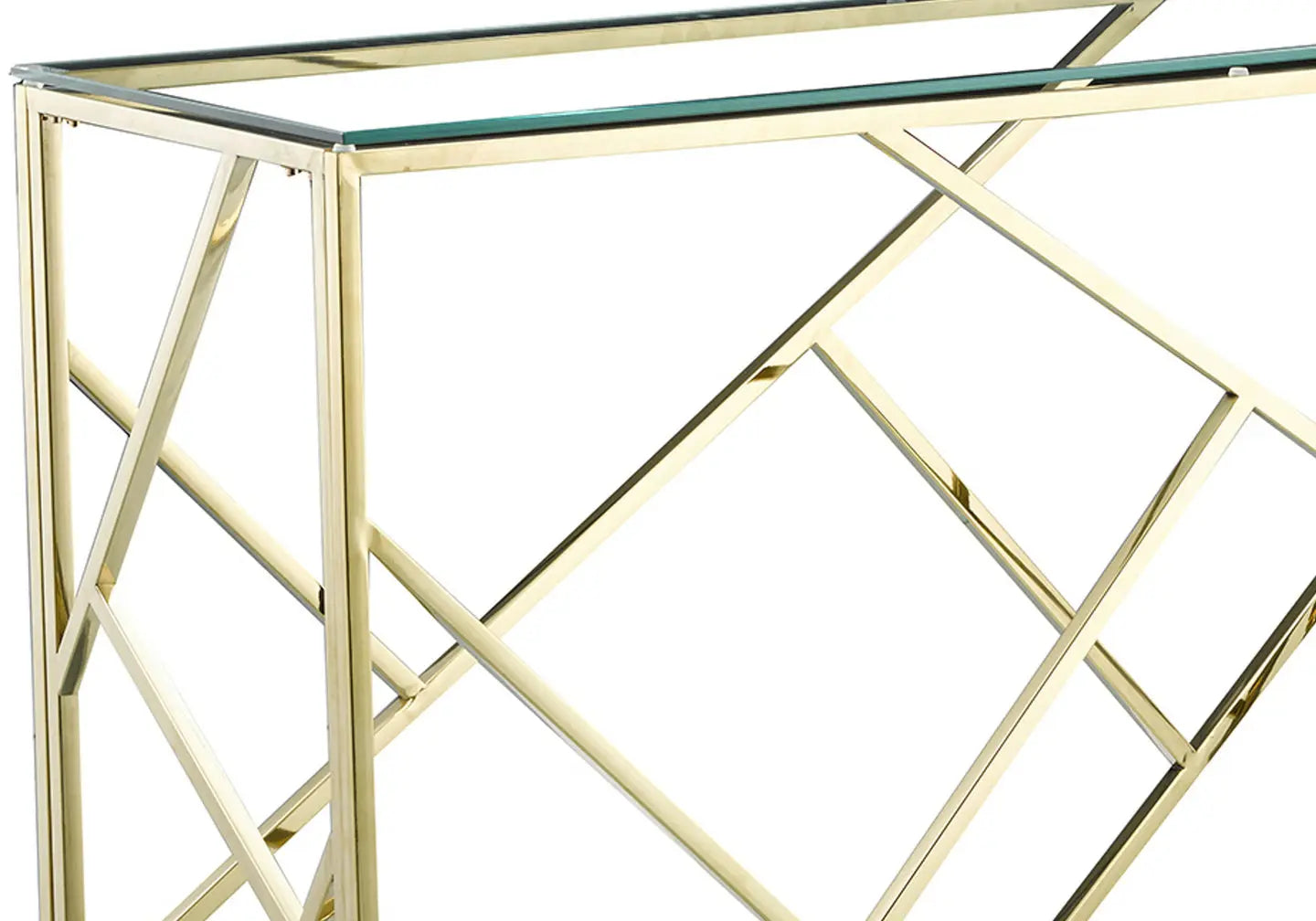 Console design doré verre trempé ILÉA New Design