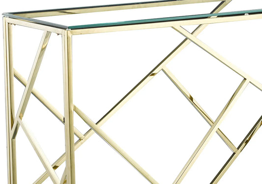 Console design doré verre trempé ILÉA New Design
