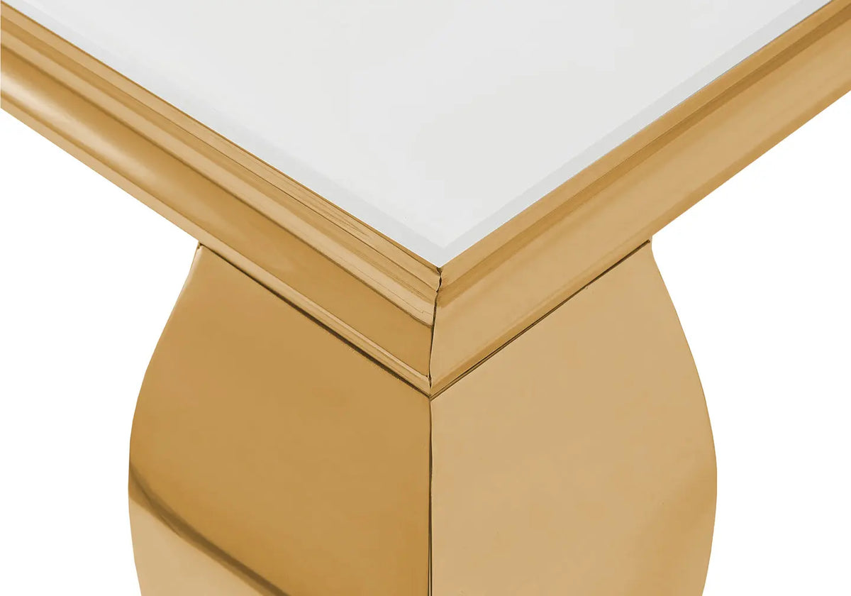 Console dorée verre blanc NEO New Design