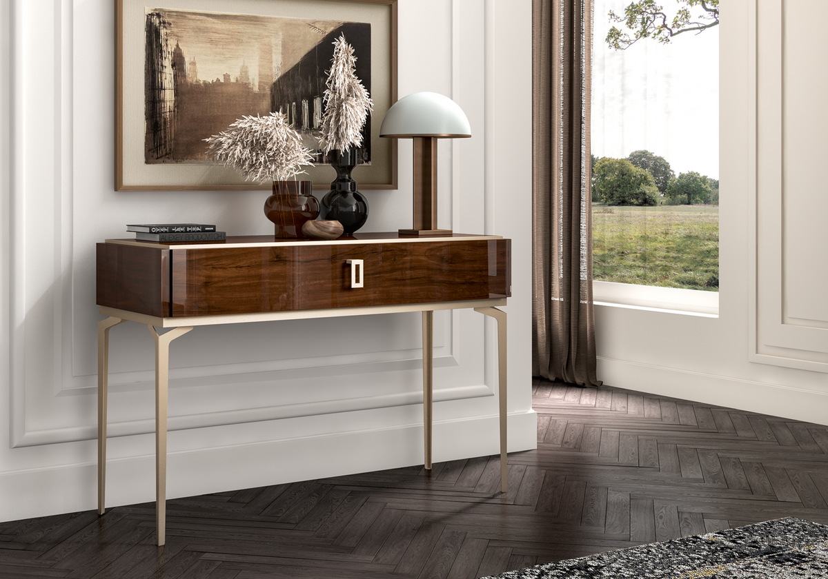 Console noyer avec tiroir – Eva