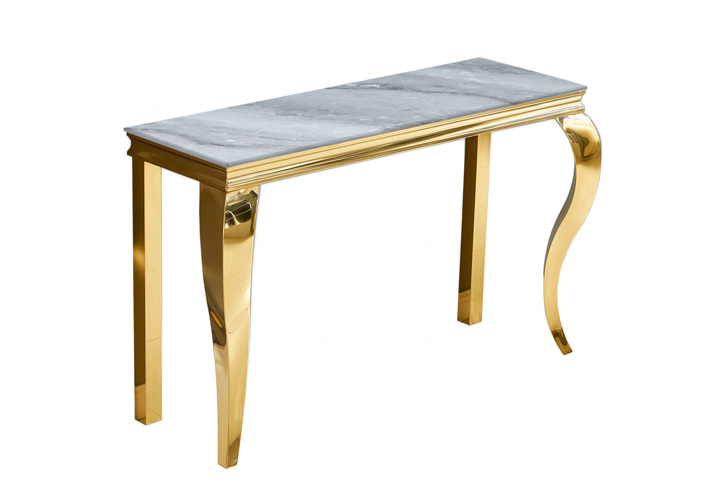 Console design marbre gris pied doré – NEO