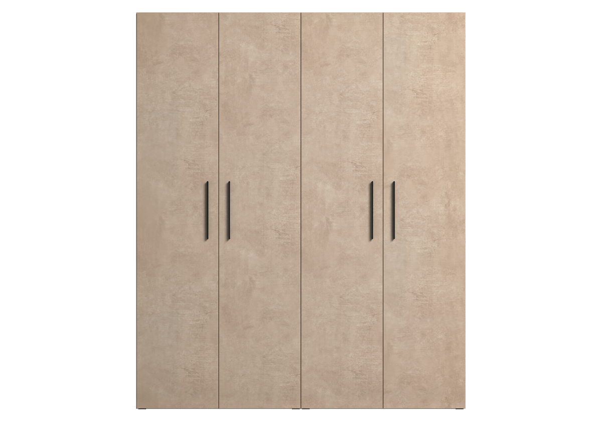 Armoire 4 portes design italien effet pierre - Dune