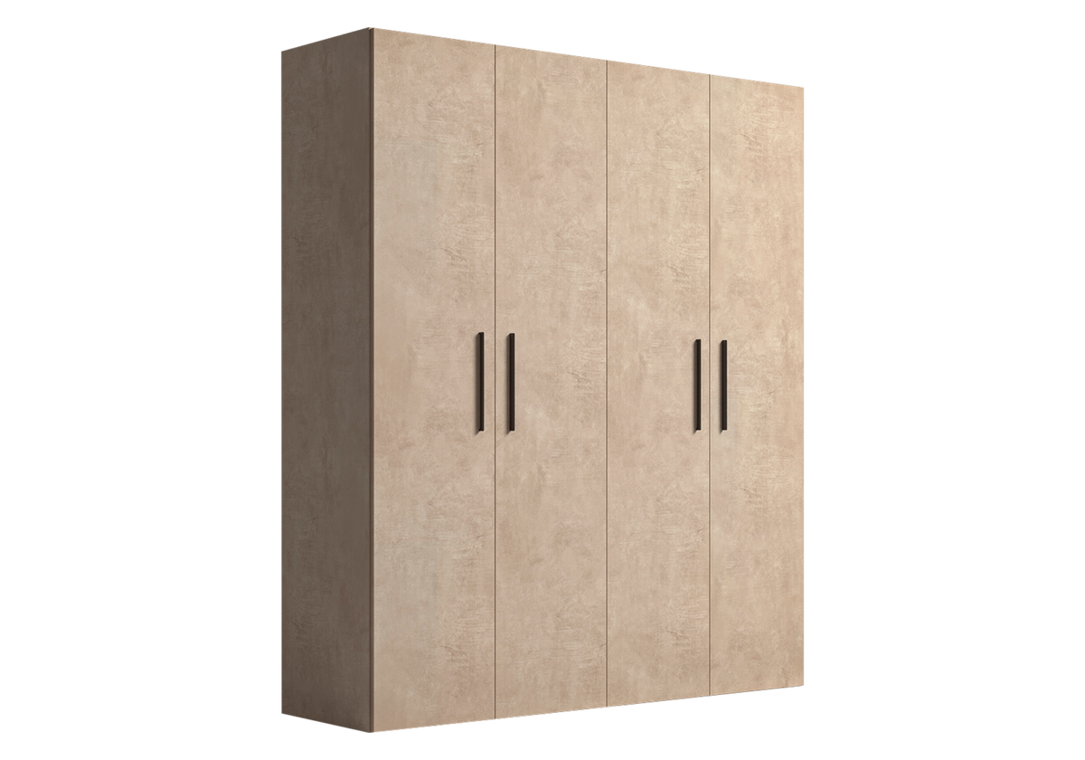 Armoire 4 portes design italien effet pierre - Dune